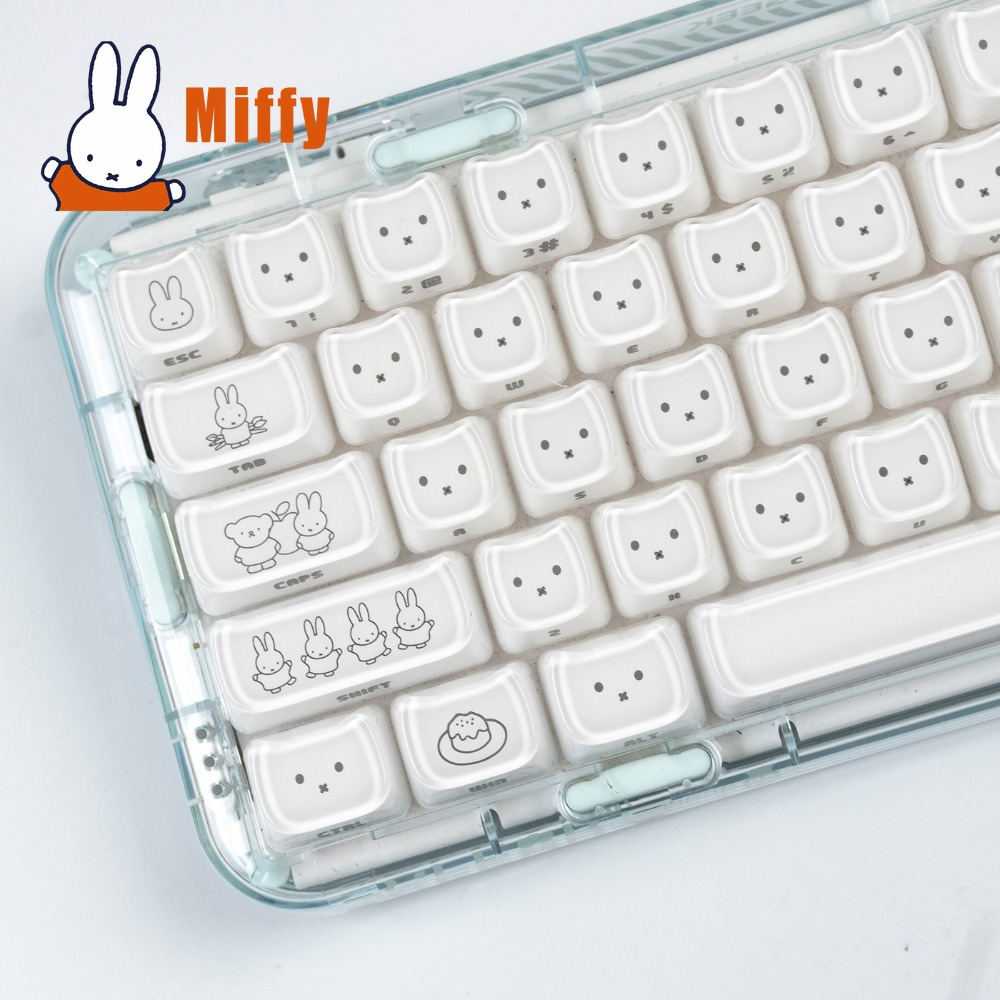 Gaming Keyboard Brands - Kawaii Miffy Keycaps Cute Rabbit Key