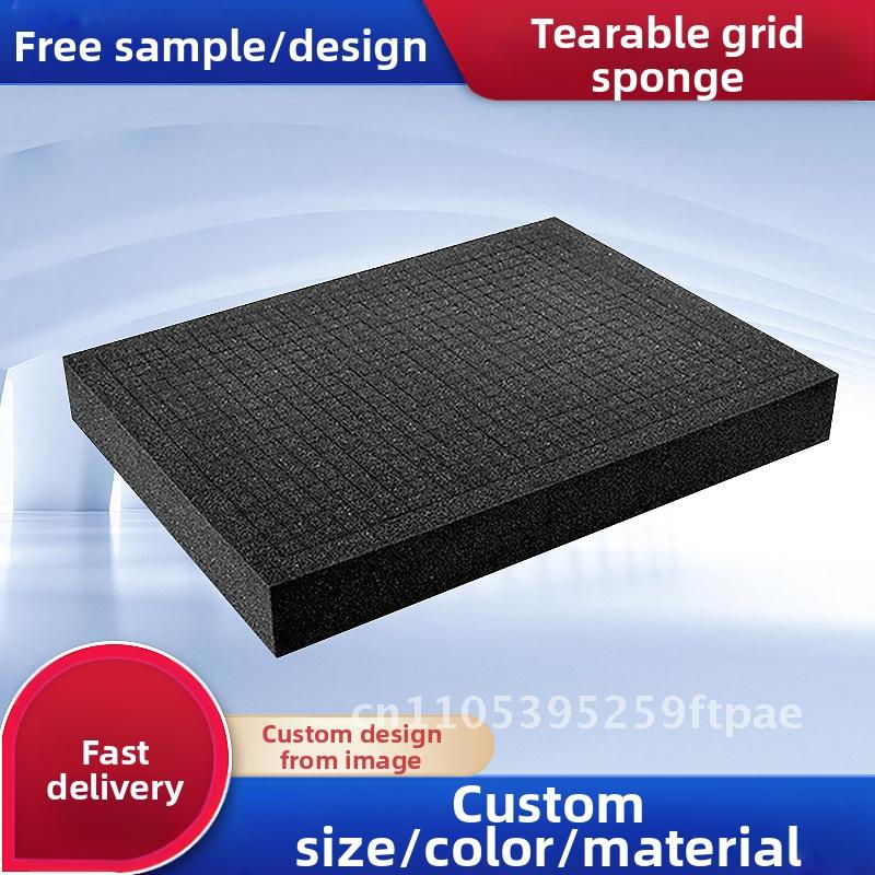 Polyurethane Foam Sheet - Black High-Density Sponge Pad Hand Torn