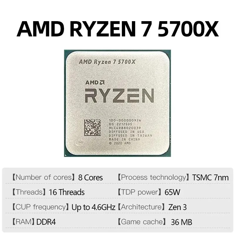 AMD Ryzen 7 5700X Unlocked Des - đánh giá và giá Amd Cpu Ryzen 7