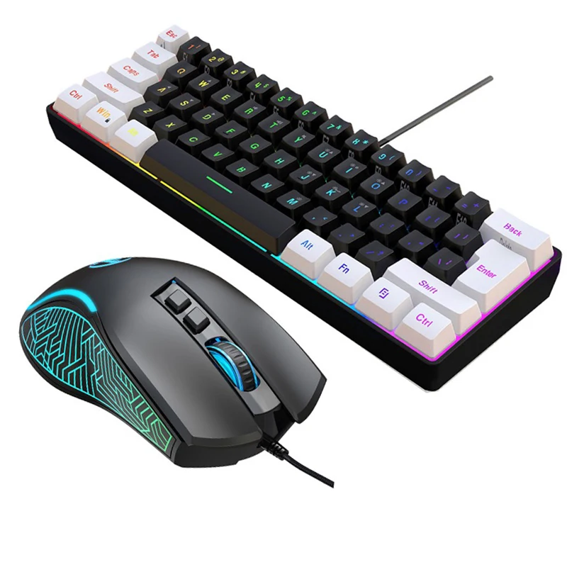 Keyboard and Mouse 60% Compute - đánh giá và giá Gaming Keyboard Mouse Wireless