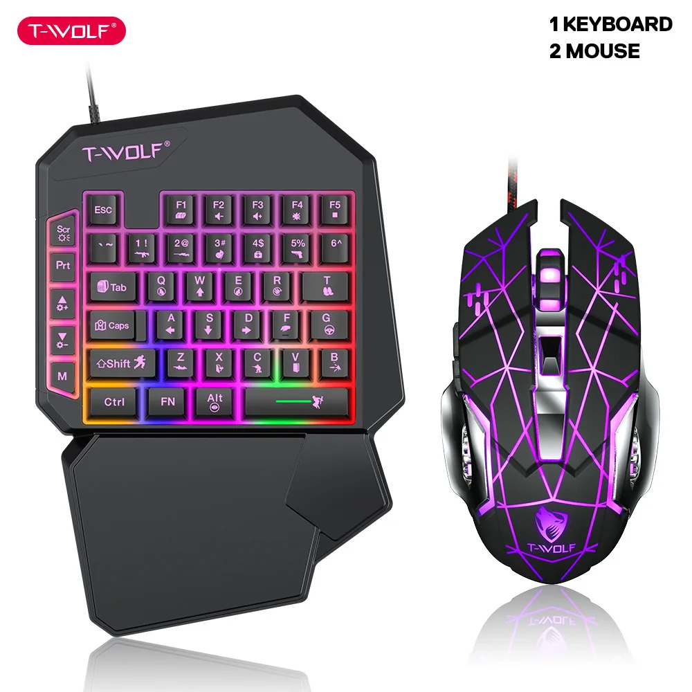 T-WOLF TF900 One Handed Keyboa - đánh giá và giá Gaming Keyboard Hand