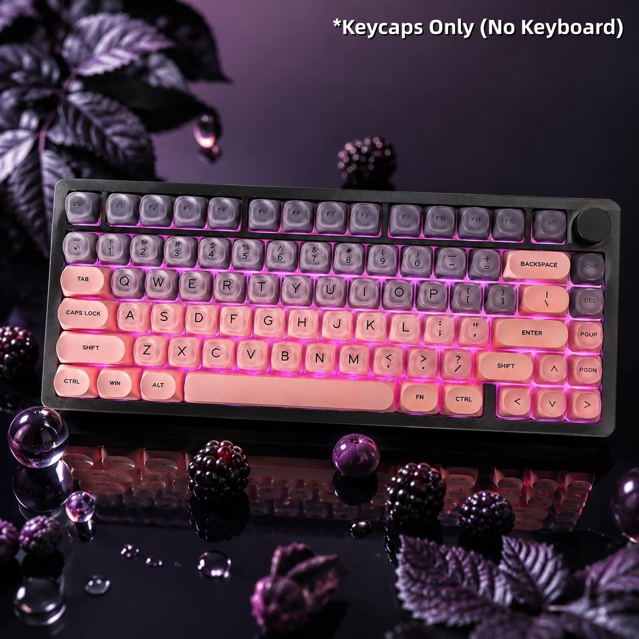 Black Pink Gradient Crystal Ke - đánh giá và giá Keyboard Gaming Black
