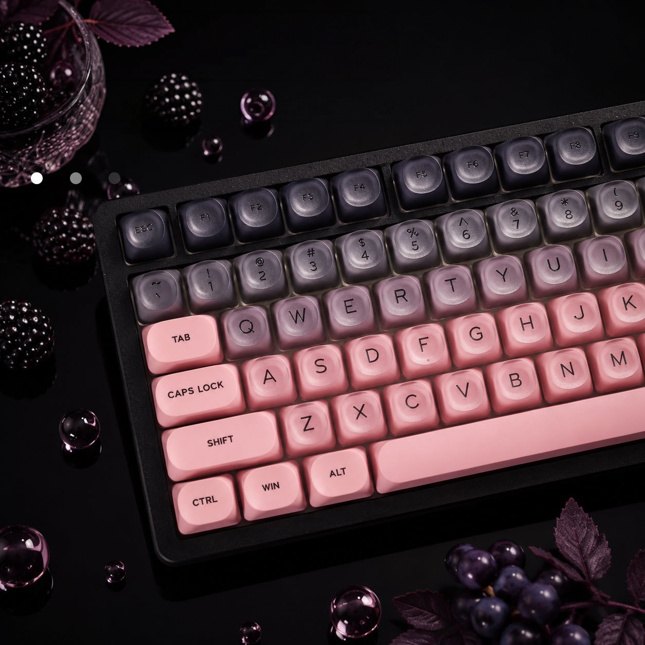 Black Pink Gradient Crystal Ke - đánh giá và giá Keyboard Gaming Black