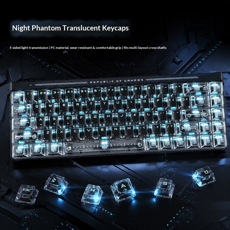 Transparent Backlit Keycaps OE - đánh giá và giá Keyboard Gaming Black