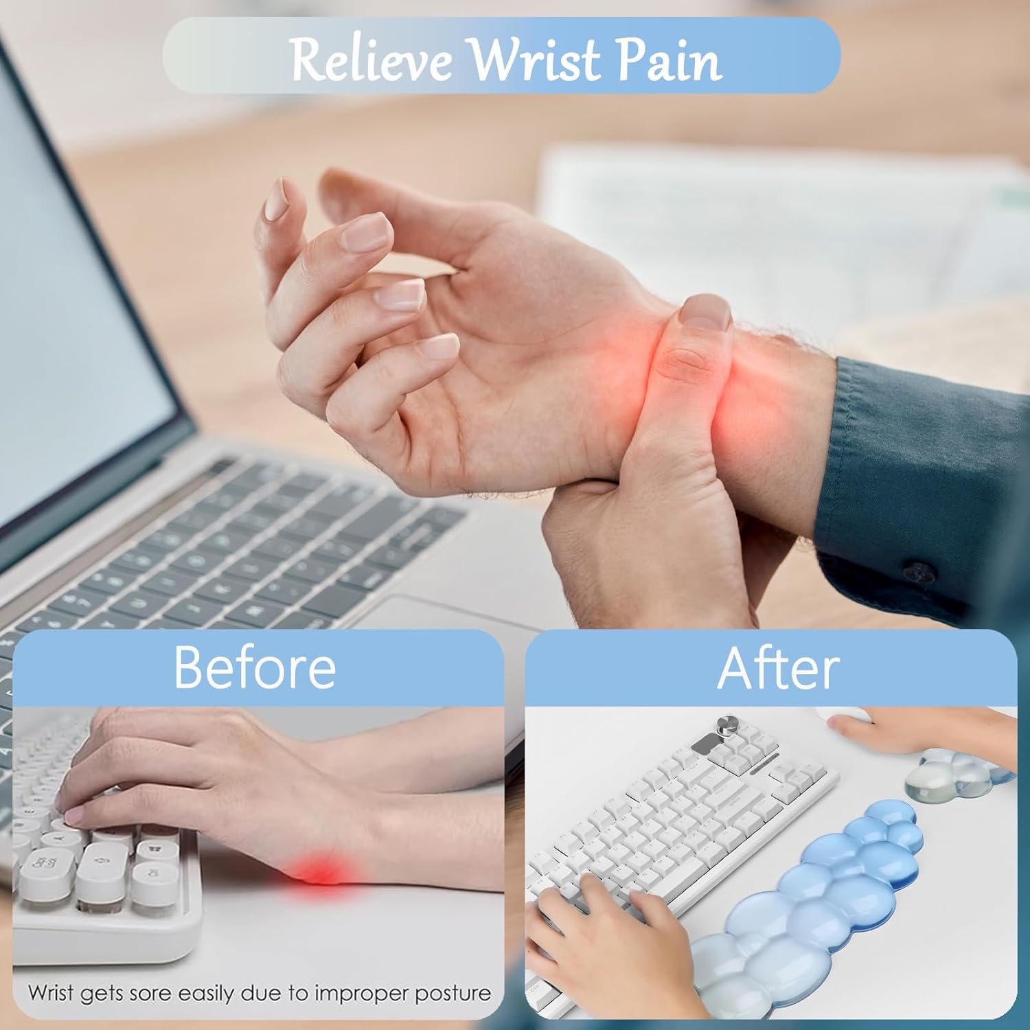 Ergonomic Cloud Wrist Support  - đánh giá và giá Gaming Keyboard Hand