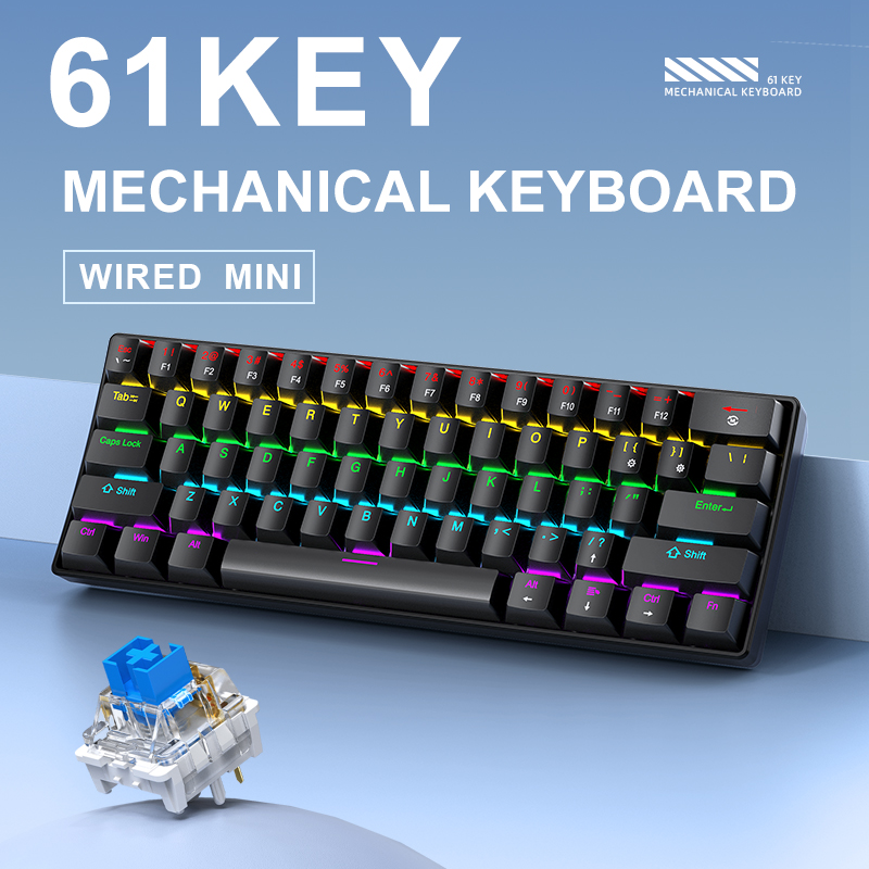 K61 Wired Mechanical Gaming Ke - đánh giá và giá Gaming Keyboard Thocky