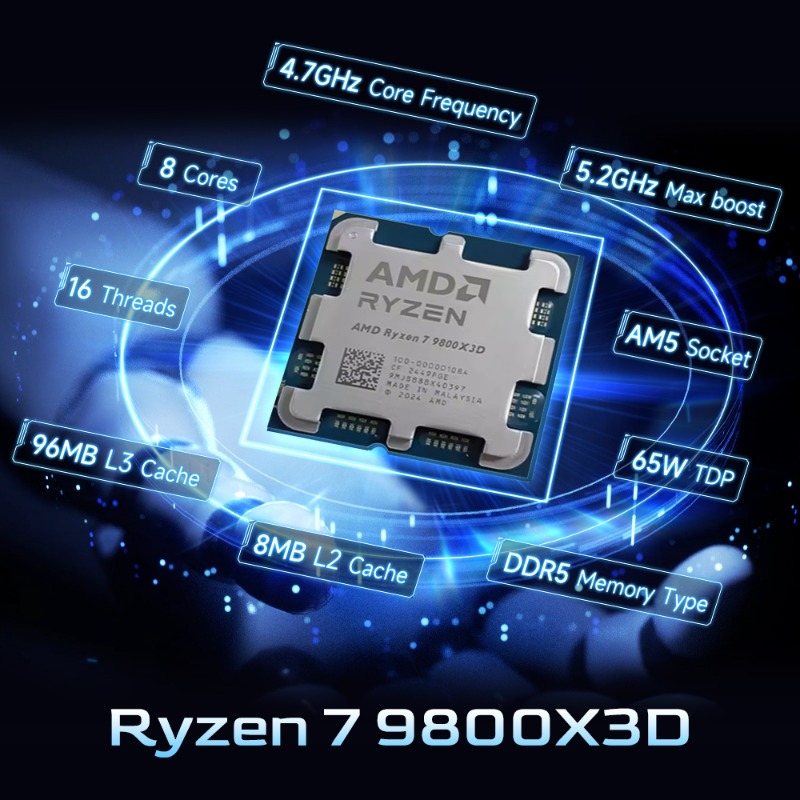 AMD Ryzen 7 9800X3D X3D Cache  - đánh giá và giá Amd Cpu Ryzen 7